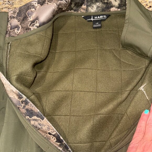 Habit Capetree Valley Mens Fleece Full-Zip Camouflage Jacket L Hunting Outdoor - Picture 7 of 11